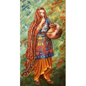 Naish Rafiq, 20 x 30 Inch,  Oil on Canvas, Figurative Painting, AC-NHR-003